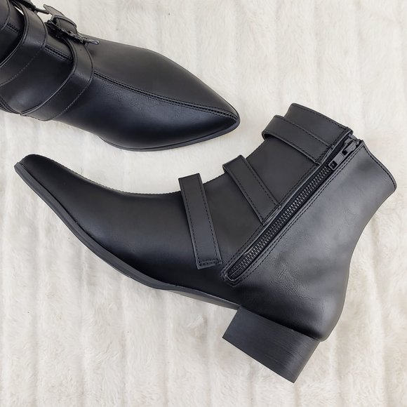 Warlock Bat Buckle Multi Strap Men\'s Goth Dress Boots main image 10
